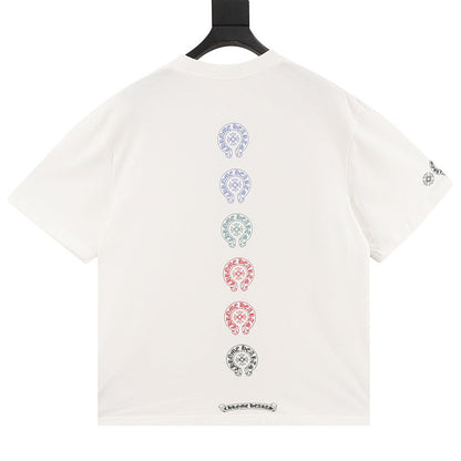 Chrome Hearts Multicolor Cross Print Short-Sleeve T-Shirt