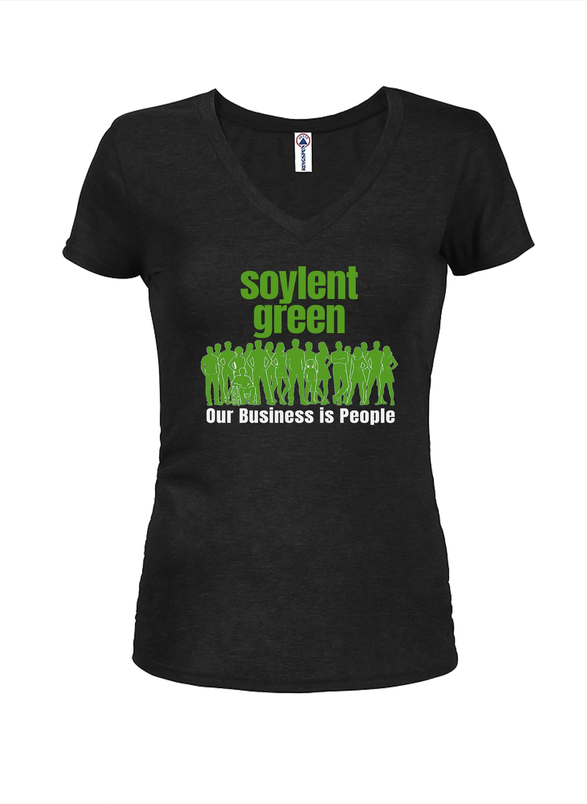 Our Business is People Juniors V Neck T-Shirt
