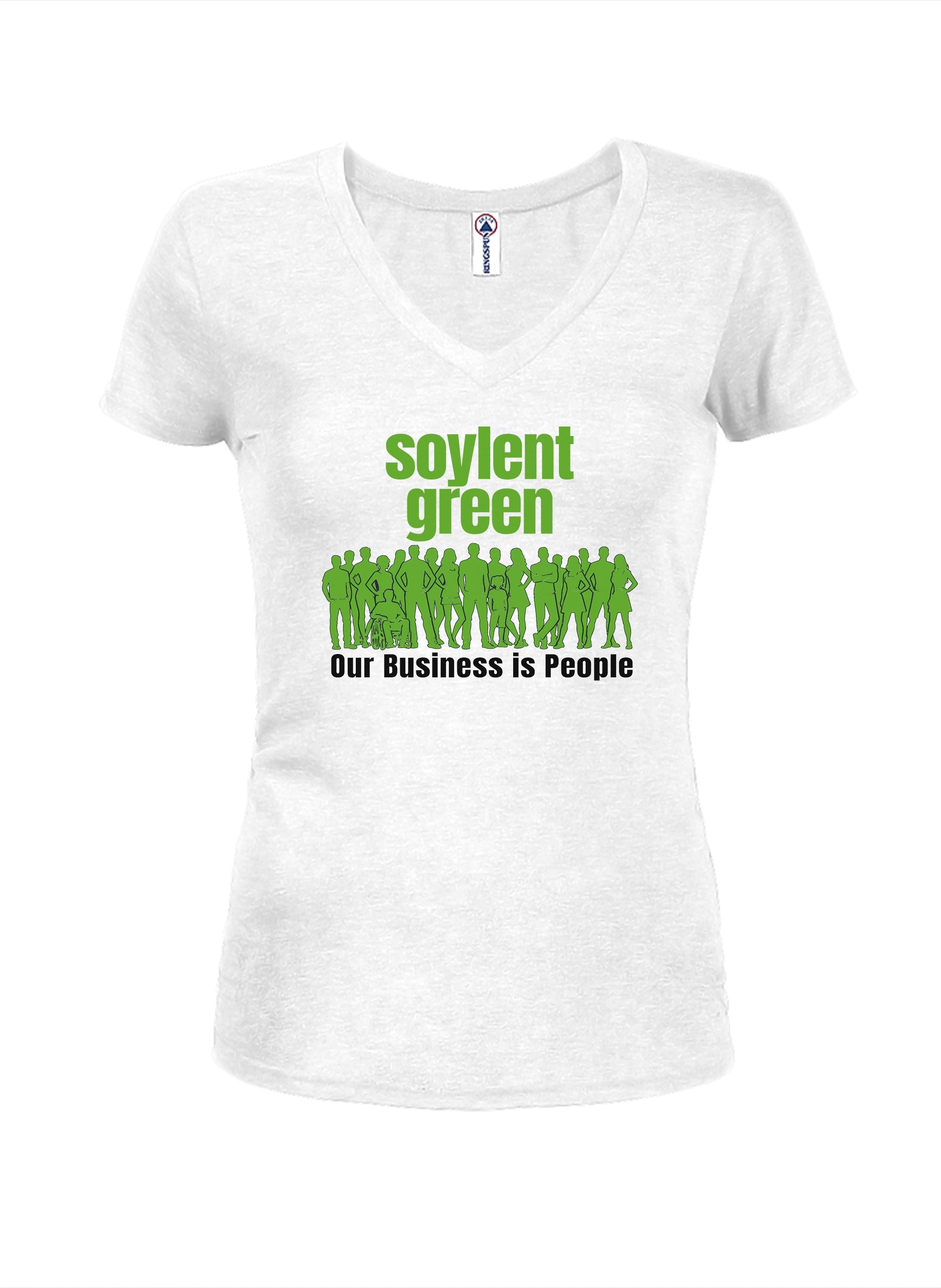 Our Business is People Juniors V Neck T-Shirt