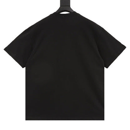 Chrome Hearts Color-block Gothic Script Cross Necklace T-Shirt