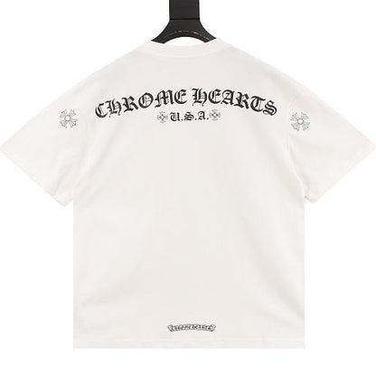Chrome Hearts T-Shirt with 3D Sanskrit Script on the Back